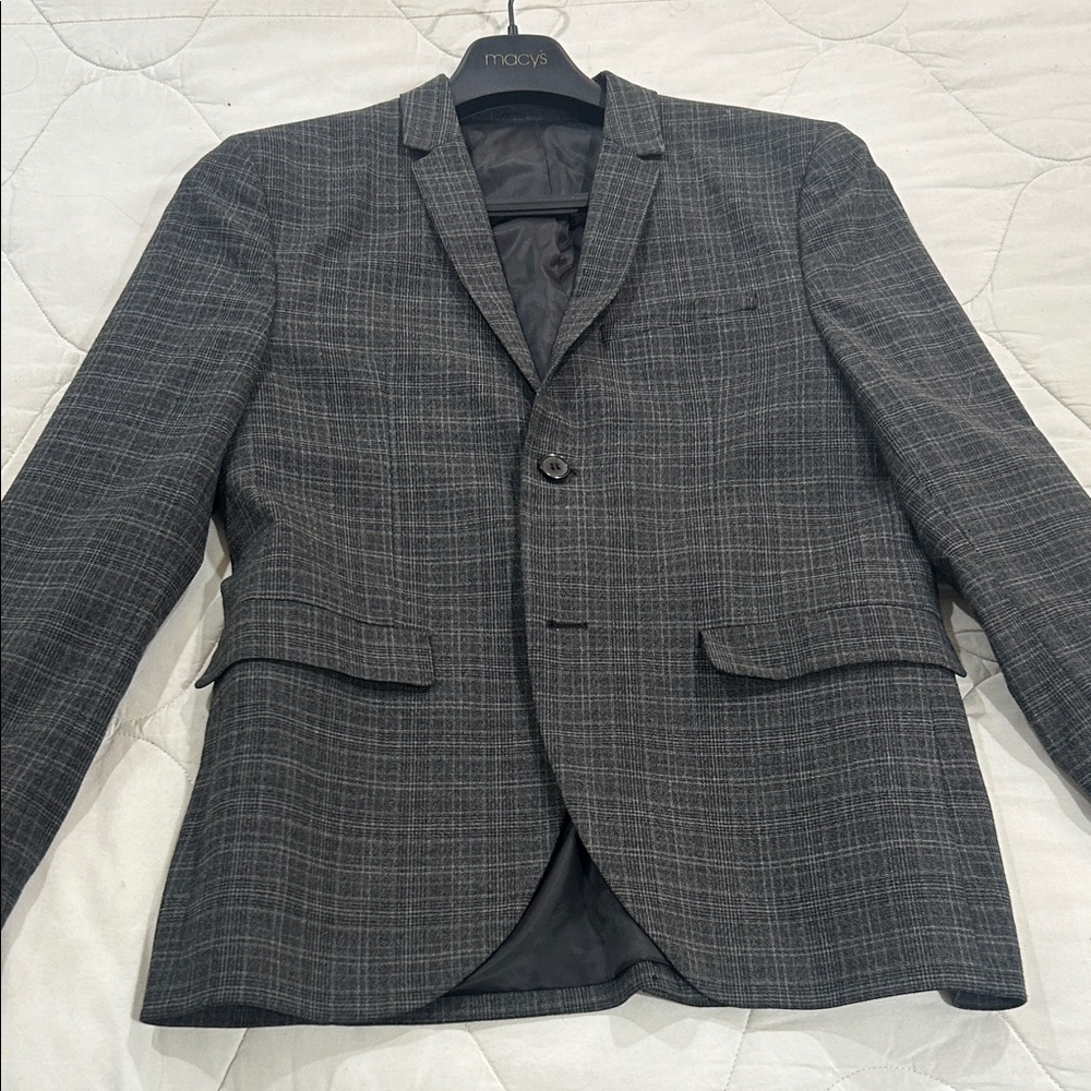 H&M Charcoal Plaid Blazer